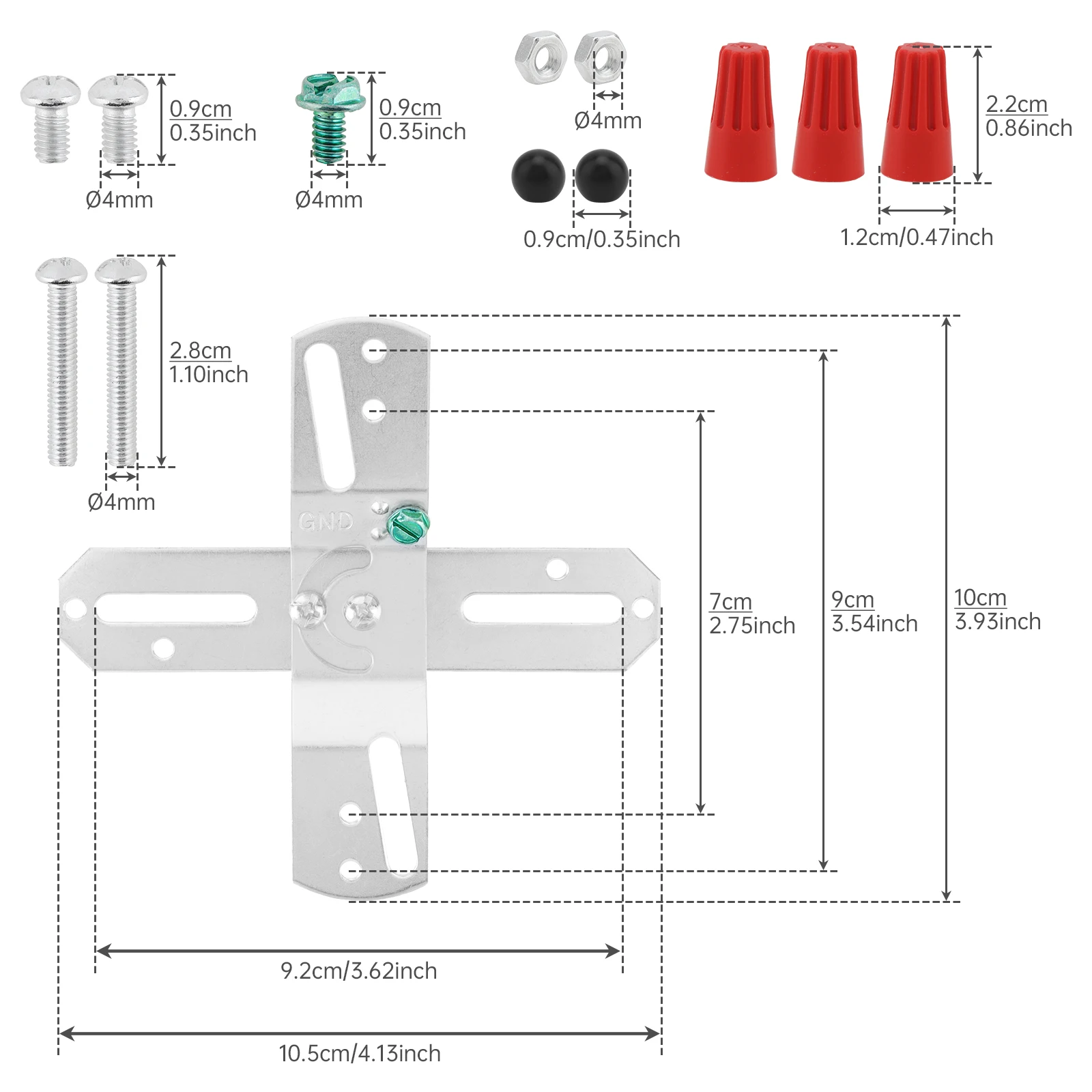 Mounting Block Outdoor Light Mounting Block Kit for 1/2-Inch Width Lap and 4-Inch Height Siding with 4-Inch Crossbar Bracket