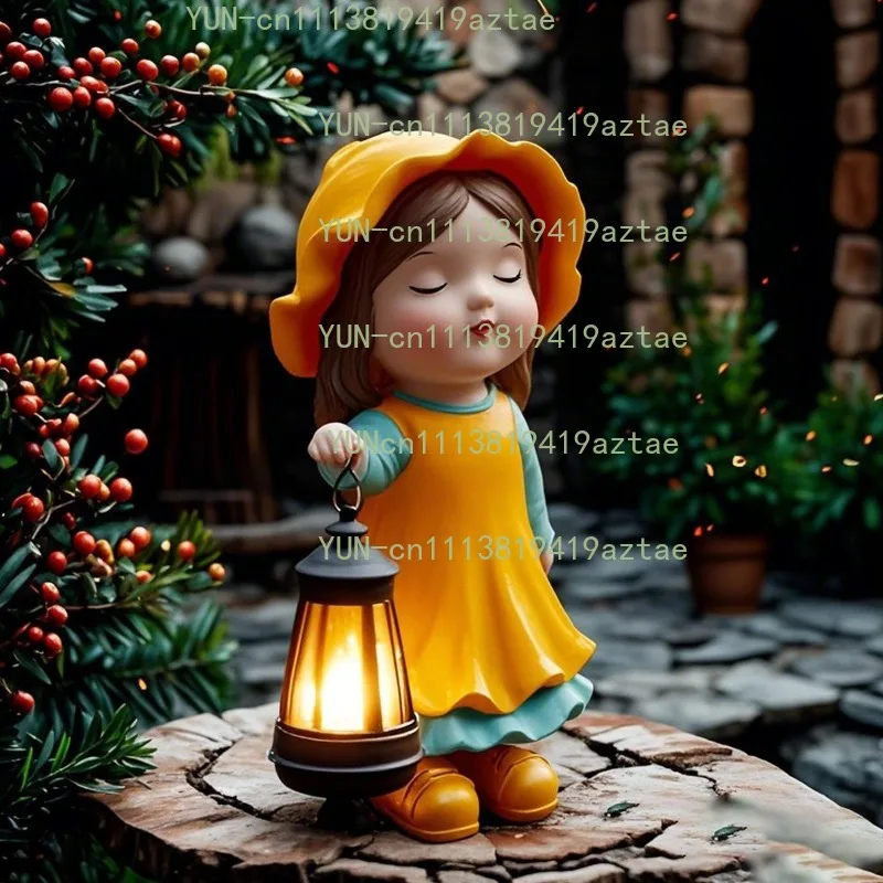 Lantern Creative Doll Lantern Girl Lantern Outdoor Patio Light Ambient Lighting Decorative Ornament