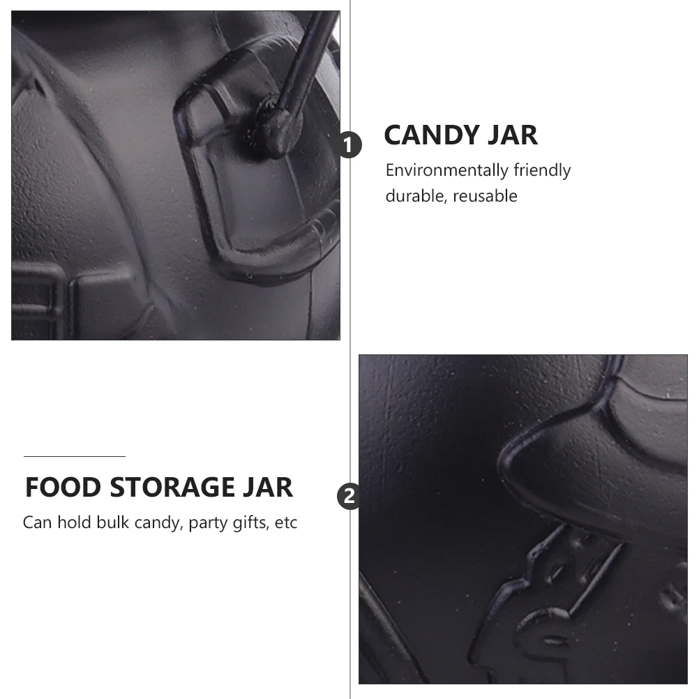 

3 Pcs y Jar Reusable Relief Design Food Halloween Party Gifts Holder Container Bulk Food Storage Jar Storage