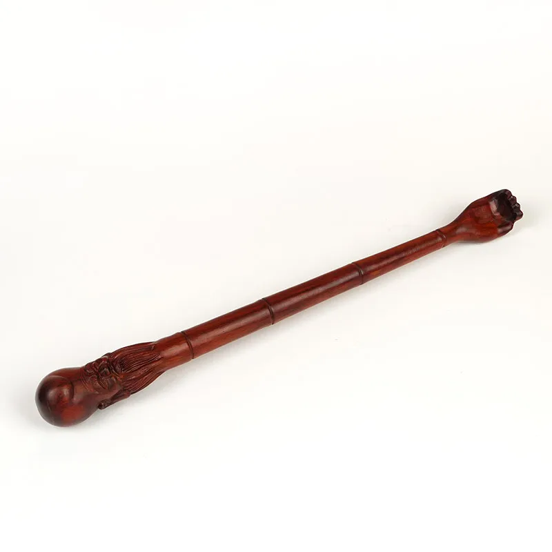 Solid Wood Carving Itching Scratching Massage Stick Outdoor Portable EDC Short Stick Tool