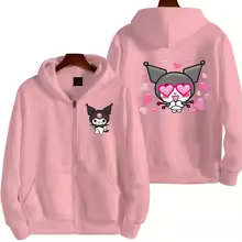 Kuromi Sanrio Classic Hello Kitty Zip Hoodie