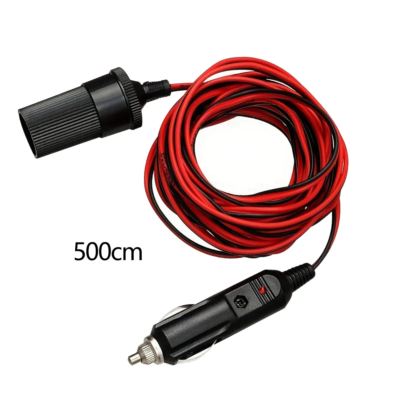 Car Cigarette Lighter Extension Cable Adapter Replacement Parts Durable Professional Wear Resistant Car Accessories 5M 12V