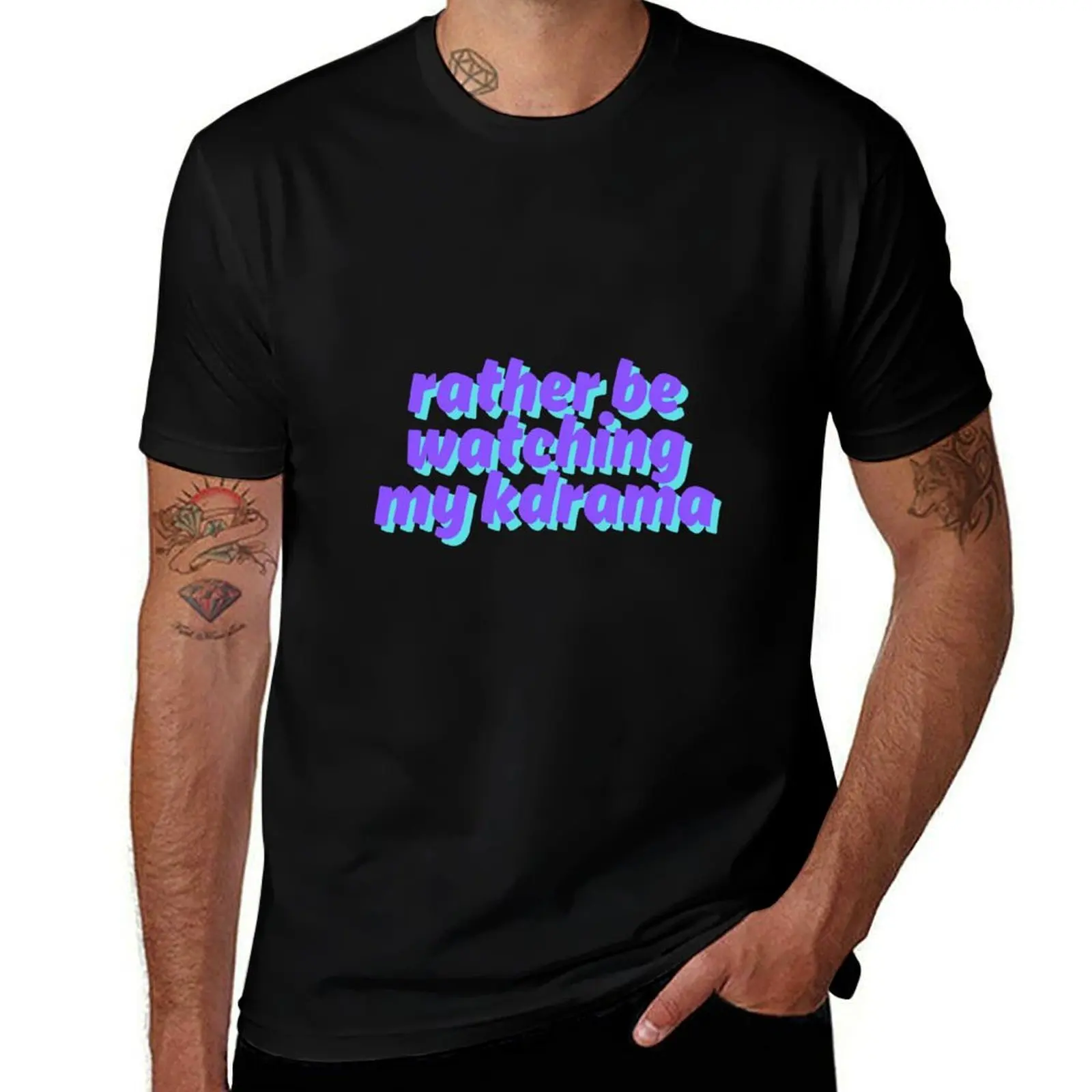 

rather be watching my kdrama T-Shirt plus sizes boys animal print graphic t shirts shirts men graphic