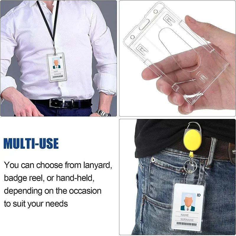 5 Pieces of Transparent Single-card Plastic Card Holder PS Material Vertical Hard ID Card Is Dustproof and Easy To Take Kpop