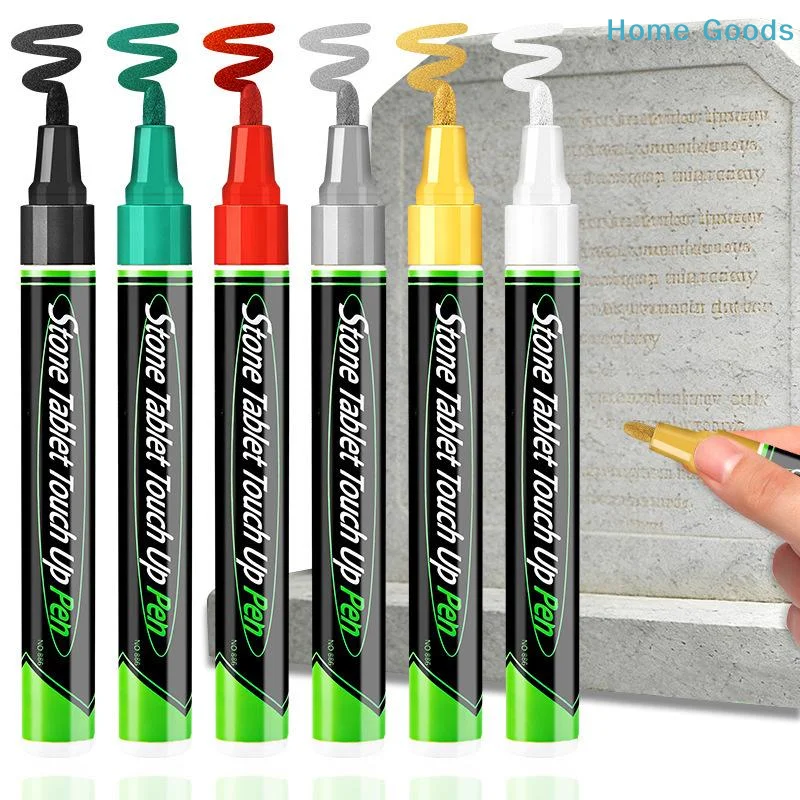 preferred1PC Dry Weatherproof Tombstone Marker Inscription Restoration Pen Oil Based Quick Touch Up Paint Pen For Granite Stone