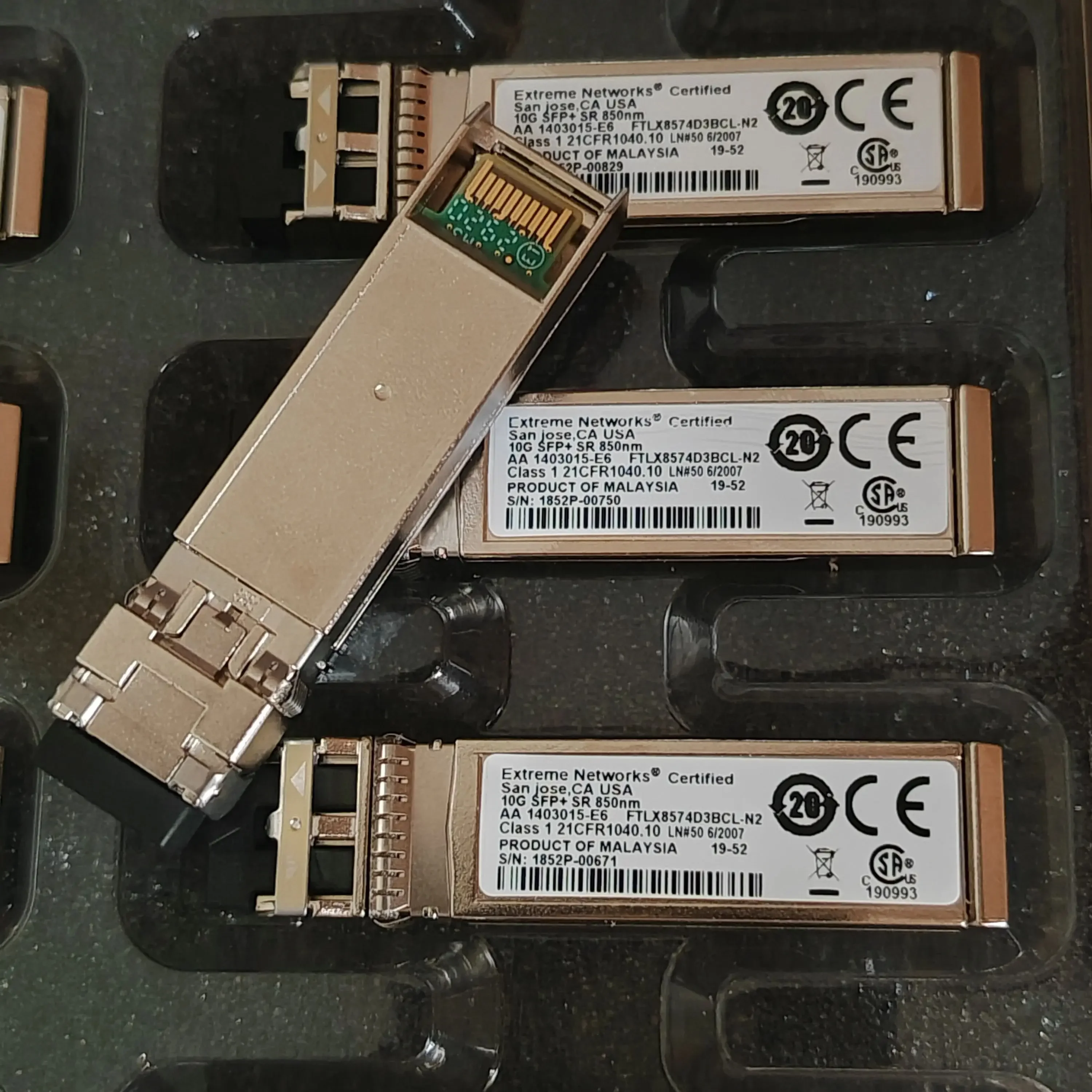new-extreme-networks-10g-sfp-sr-850nm-ftlx8574d3bcl-n2-aa1403015-e6-extreme-networks-port-module-10gb-transceiver-sfp