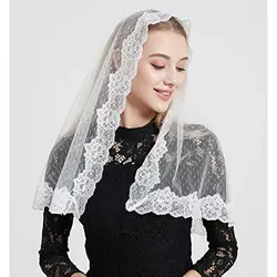 Mantilla Lace Veils Latin Mass Muslim Head Covering Chapels Catholic Church Veils Spanish Christian Veil For Wedding Bride