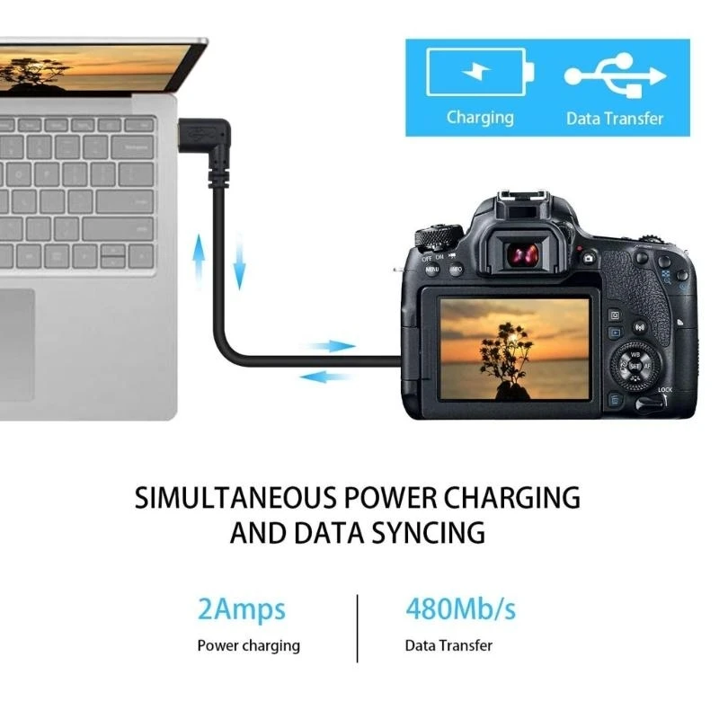 Mini USB to Type C Adapter OTG Cable for Easy Data Transfer and Editing