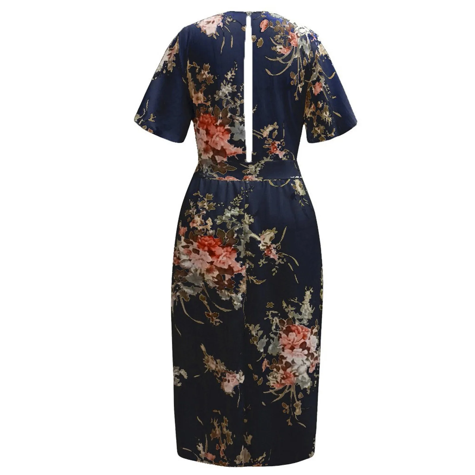 Vestido feminino casual boho estampa manga curta plissado floral irregular, vestido de verão, tamanho grande, plus size, 2023