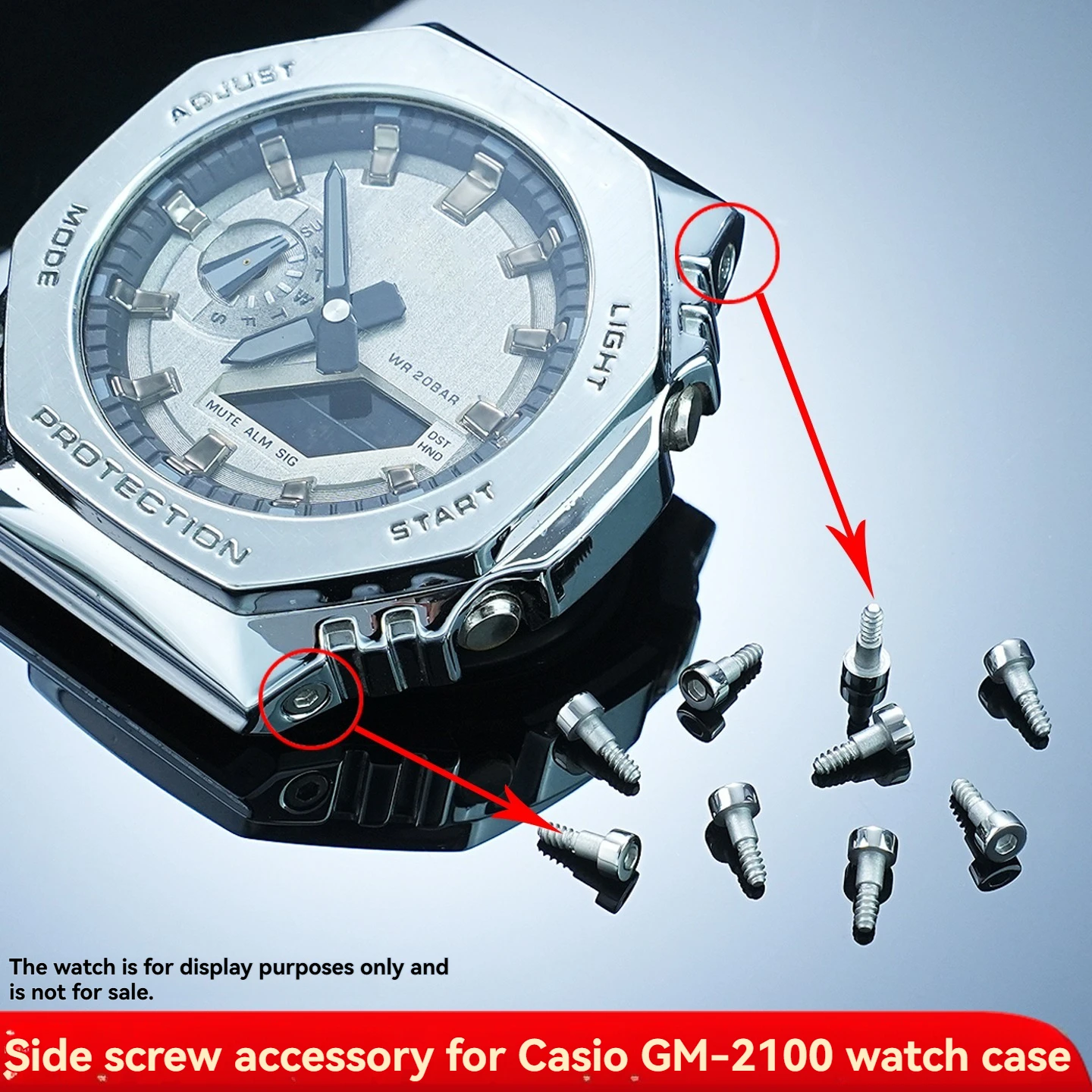 For Casio GM Series Repair Parts—Compatible with GM-2100, GM-110, and GM-5600—Screws for Securing the Case on Both Sides