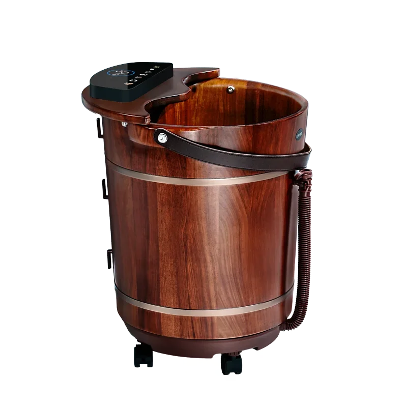 Mahogany foot soaking bucket electric massage automatic heating constant temperature intelligent wooden bucket