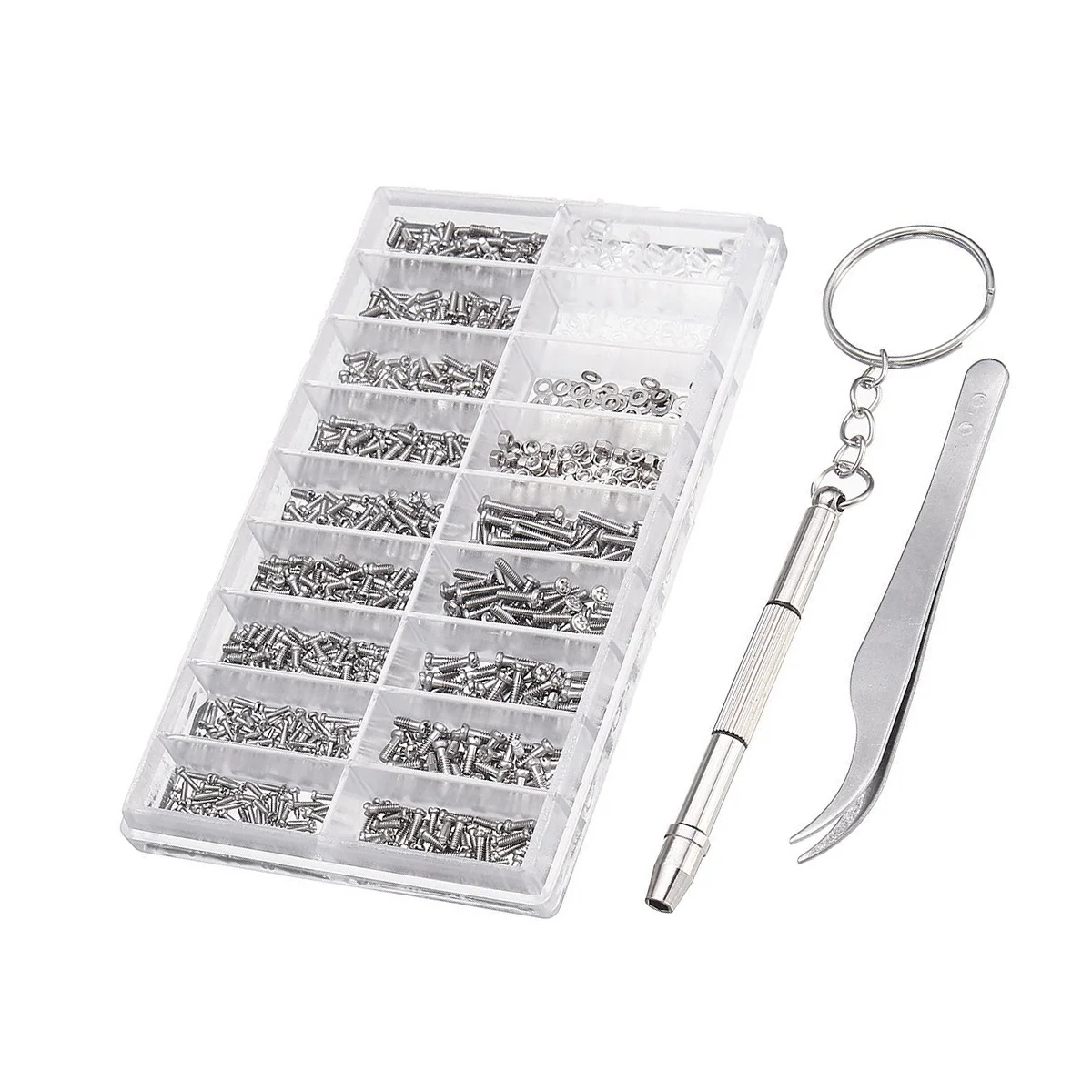 

1000Pcs Glasses Eyeglasses Repair Screws Assortment Tiny Screws for Sunglasses Watches Jewelry Repair Tool Set