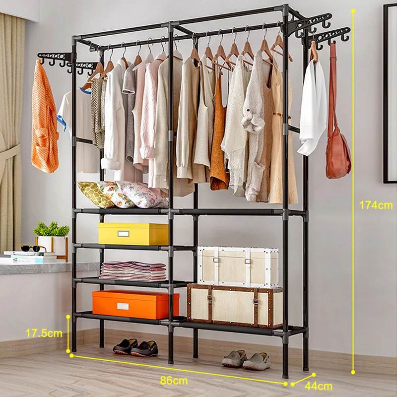 COSTWAY Clothes Hanger Coat Rack Floor Hanger Storage Wardrobe Clothing Drying Racks Porte Manteau Kledingrek Perchero De Pie