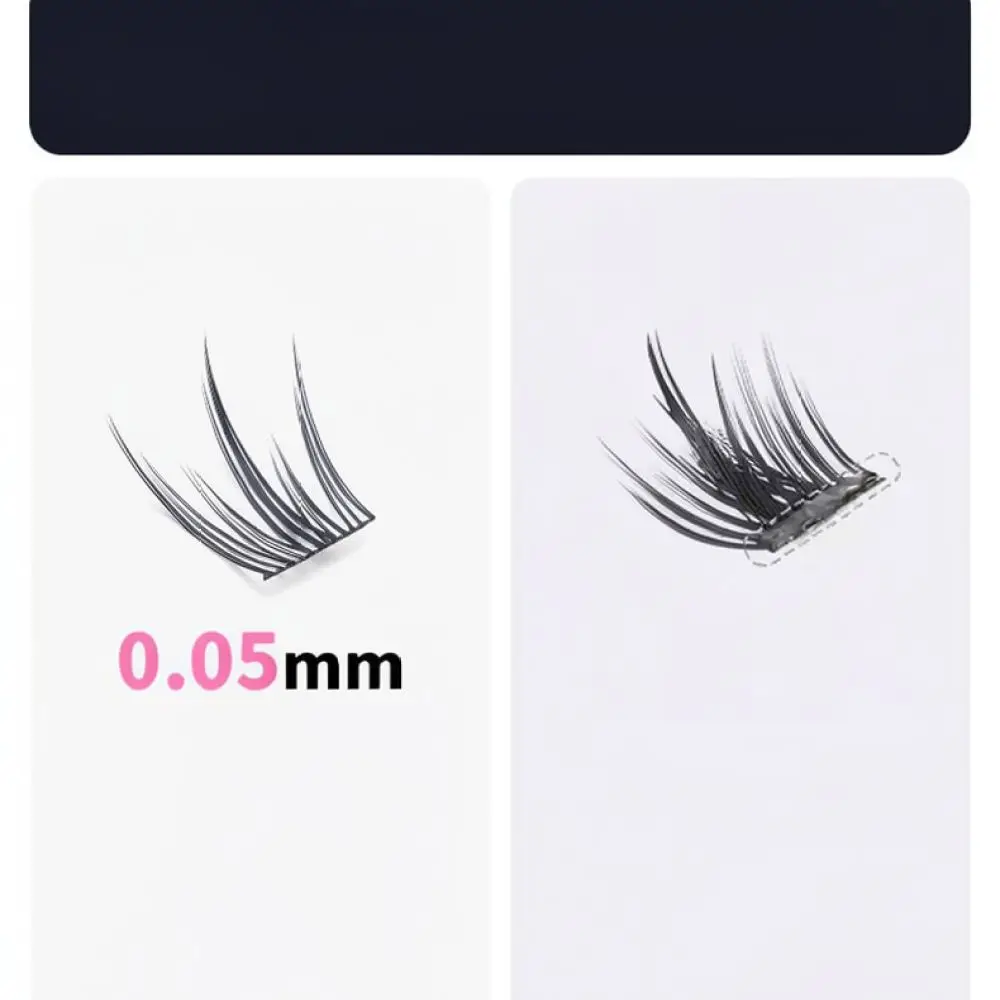 Handmade Individual Lash Clusters Wispy Manga Natural Volume Artificial Fiber Extension Soft Makeup Tool For Pomegift Beauty