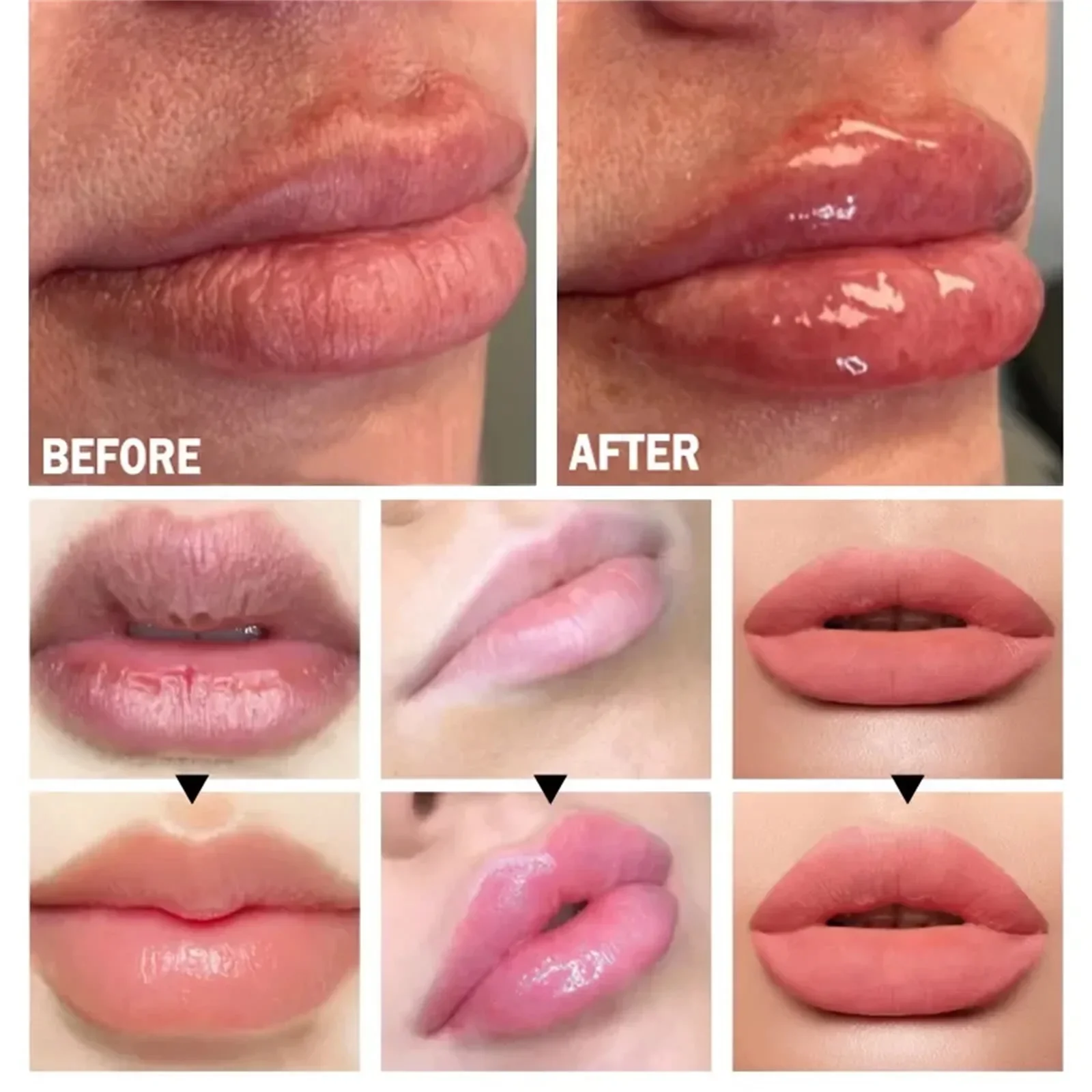 Suero labial voluminizador instantáneo, aceite esencial que aumenta la elasticidad de los labios, se desvanece, reparación de líneas finas,