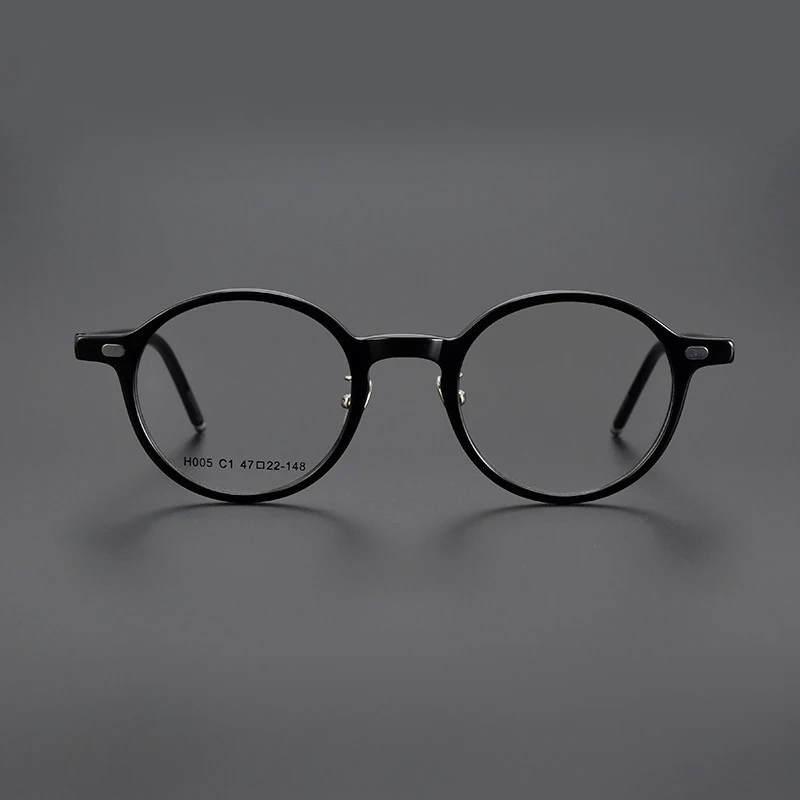 Classic Round Acetate Glasses Frame Men Women Fashion Vintage Brand Design Eyeglasses Vintage Style Eyewear Gafa