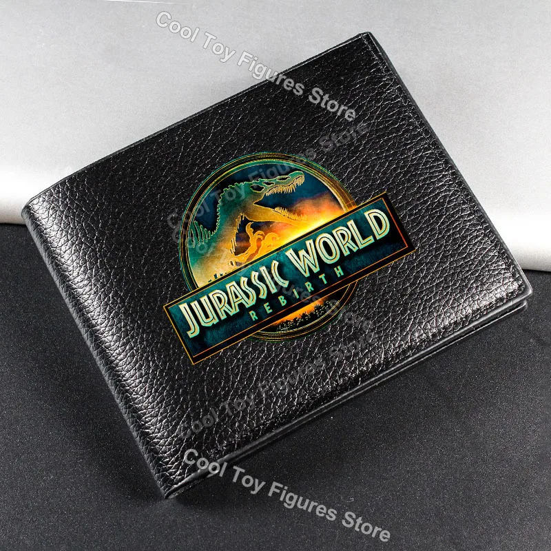 Jurassic World Series กระเป๋าสตางค์พับสั้นร้อนภาพยนตร์ไดโนเสาร์ Park กระเป๋าสตางค์หนัง PU การ์ตูน Man Boy ผู้ถือบัตรของขวัญวันเกิด