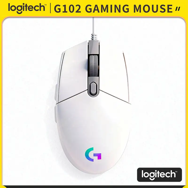 

Logitech G102 Wired Gaming Mouse, 16.8M RGB Hues, Mechanical Buttons, 6 Keys, Lightweight for Esports Players