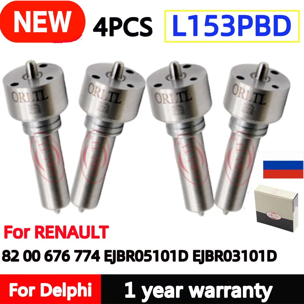

4 шт. L153PBD новая дизельная форсунка L 153 PBD L153PRD подходит для RENAULT 82 00 676 774 EJBR05101D EJBR03101D
