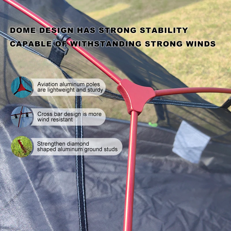 Easy set-up Ultralight tent,Double Layers 2 Person camping Tent,backpacking tent  with footprint,Outdoor  overnight,Waterproof