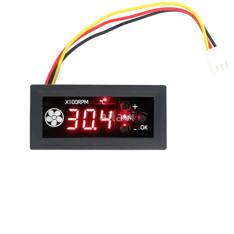 DC12V 3A 4 Pin PWM Fan Temperature Control Governor Module Digital Display Speed Controller Low Temperature Shut Down