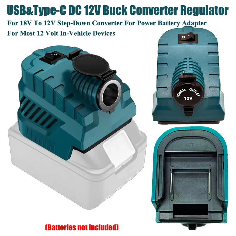 HAKSINKY for Makita 18V Battery Vehicle Refrigerator Power Supply Cigarette Lighter Interface DC 12V Buck Converter Regulator