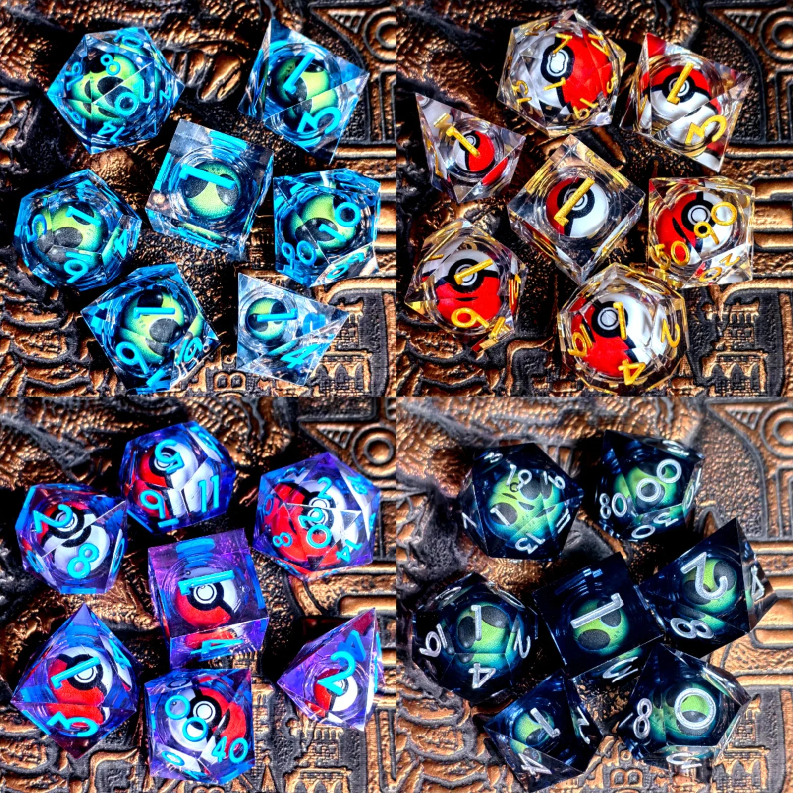 

7 Pcs Polyhedral Dice Set Light Purple Elf Sphere DnD Dice Classic Tabletop Dice for Dungeons & Dragons D&D RPG Board Card Games