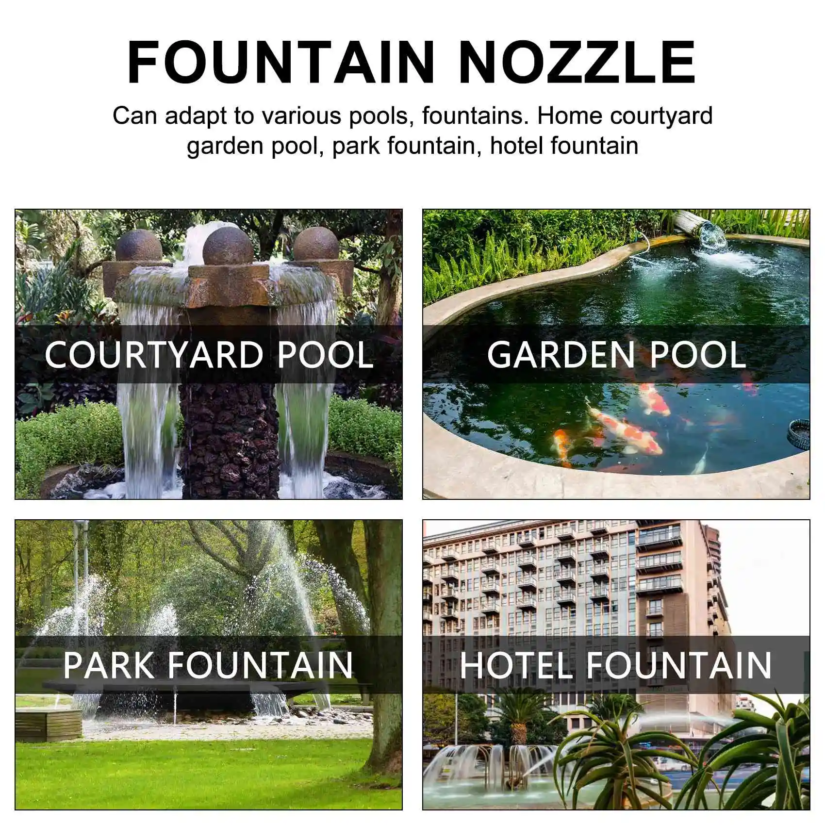 Customer Favorite 10Pcs 1/8 Inch DN6 Brass Gushing Spray Water Fountain Nozzles Universal Water Curtain Nozzle Landscape Garden