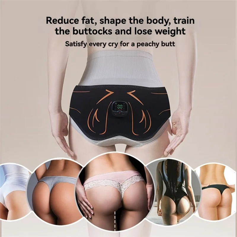 

-ESTR Electric Hips Trainer Butt Muscle Stimulator Fitness Weight Loss Buttocks Lifting USB Rechargable Muscle Toner