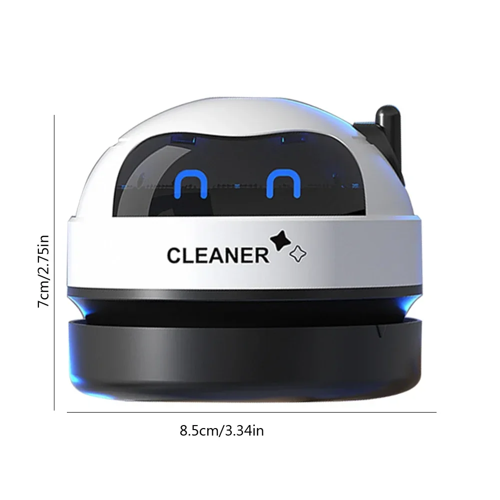 Mini Vacuum Cleaner Portable Desk Table Dust Vacuum USB Rechargeable with Detachable Nozzle Pet Hair Pencil Crumbs Cleaning Tool