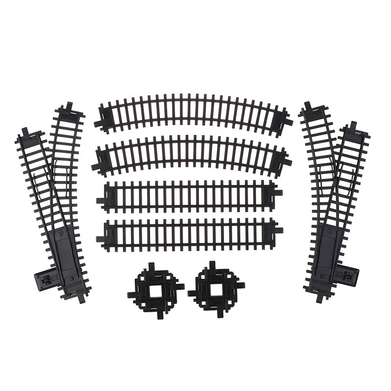 

Rail Track Expansion Pack For Railway King Classical Train City Trains Flexible Tracks Straight Curved Rails Building Block Toys