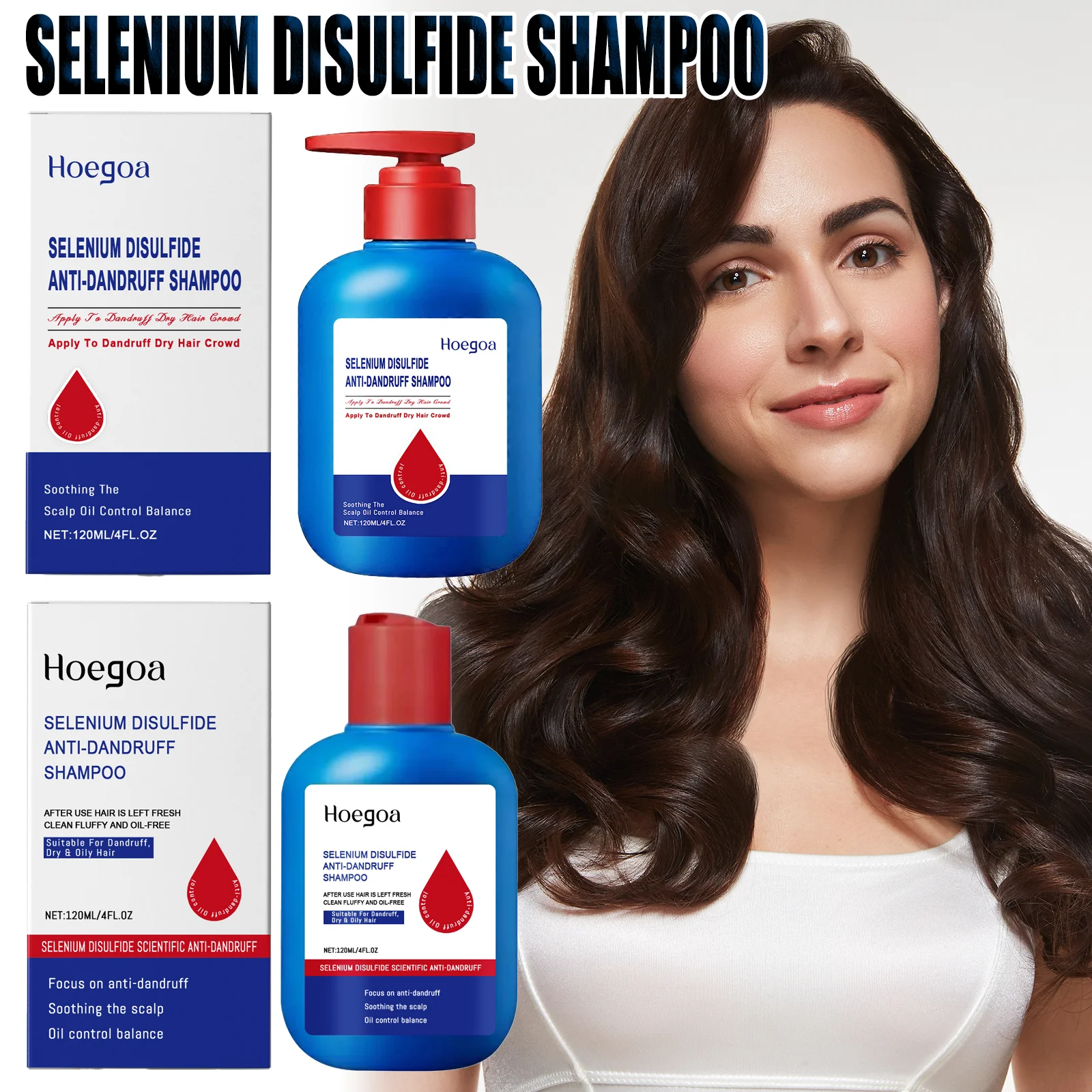 

Selenium Sulfide Shampoo Scalp Deep Clean Remove Dandruff Strengthen Hair Roots Fluffy Reduce Scalp Itchy Balance Oil Shampoo