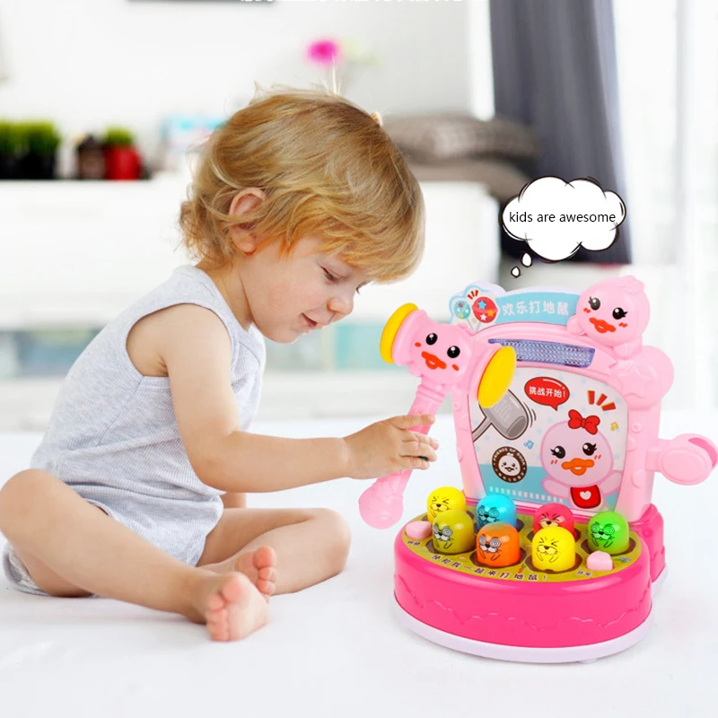 Kinderen Cartoon Whack-A-mole Speelgoed Met Geluid Licht Kids Montessori Game Machine Interactieve Speelgoed Voor Baby Vroege educatief Speelgoed