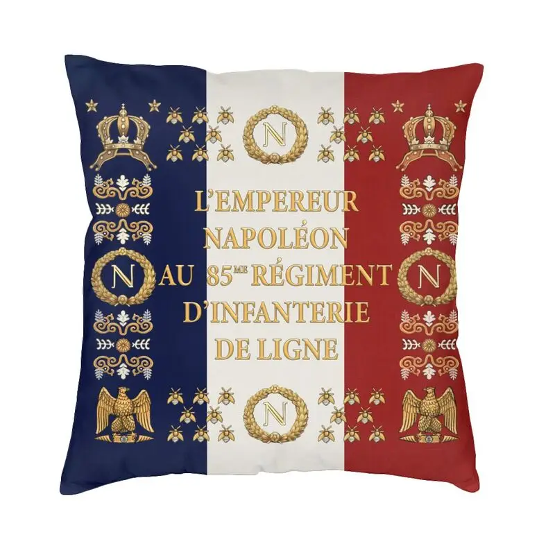Napoleonic French 85th Regimental Flag Throw Pillow Case Sofa France Fleur De Lis Nordic Cushion Cover Square Pillowcase