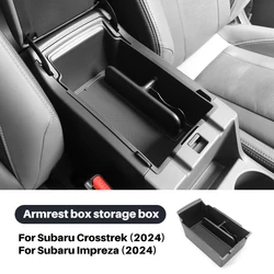 Central Armrest Storage Box For Subaru Crosstrek 2024 2025 2026 Subaru Impreza Holder Storage Box Tray Organizer ABS Accessories