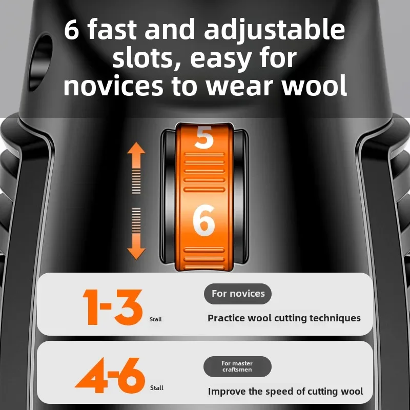 220V Electric Scissors Sheep Shearing Kit, Electric Wool Shearing Clipper with Pusher, Powerful Sheep Grooming Machine