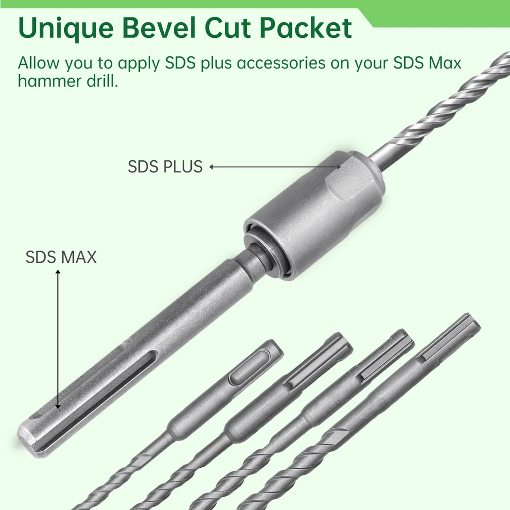 Imagem -06 - Sds Max para Sds Além Disso Adaptador Broca Conversor Martelo Rotativo Ferramenta Shank Bits Fit