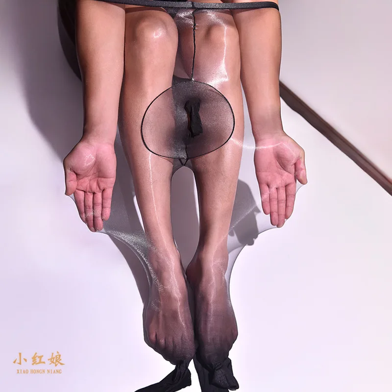 

First-Line Crotch Stockings Men's Shiny Ultra-Thin0.01High Waist Aurora SocksjjSet Sexy Legs Silky Smooth Fun Pantyhose