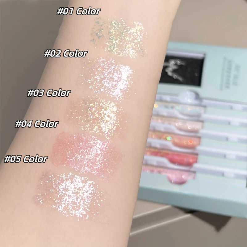 Diamond Liquid Eyeshadow Pearly Fine Sparkling Pailletten Lidschatten Highlighter Powder Glitter Shimmer Eye Shadow Eyes Makeup Set