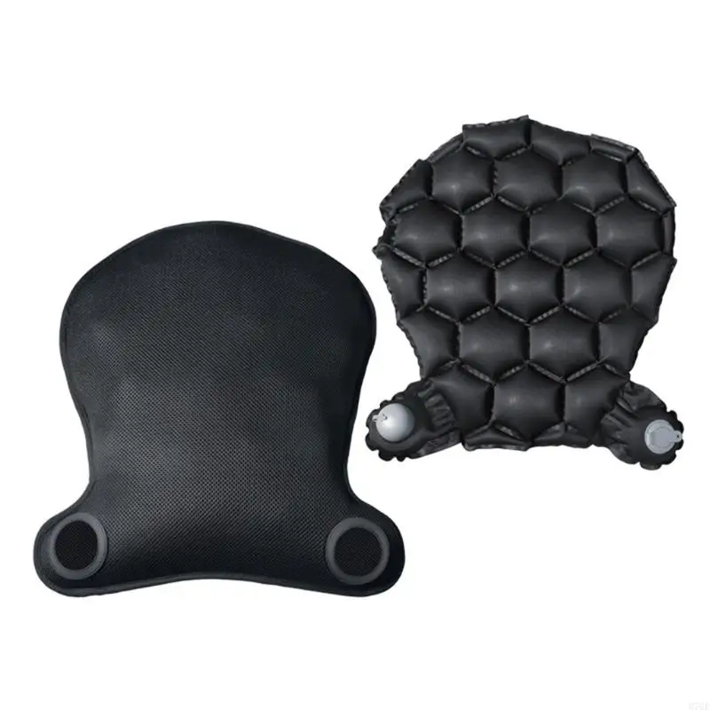 M76E Motorrad-Sitzpolster mit aufgeblasener Taschenunterstützung, manuelles Aufblasdesign für Pendelfahrten, Roadtrips, unebene – Detail 9