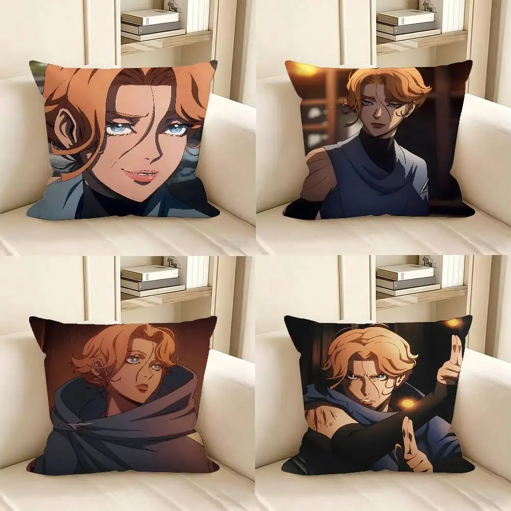 1pc Castlevania Anime Sypha Alucard Pillow Case Fashion Square Pillowcase Bedroom Sofa Room Ins Decoration Leisure