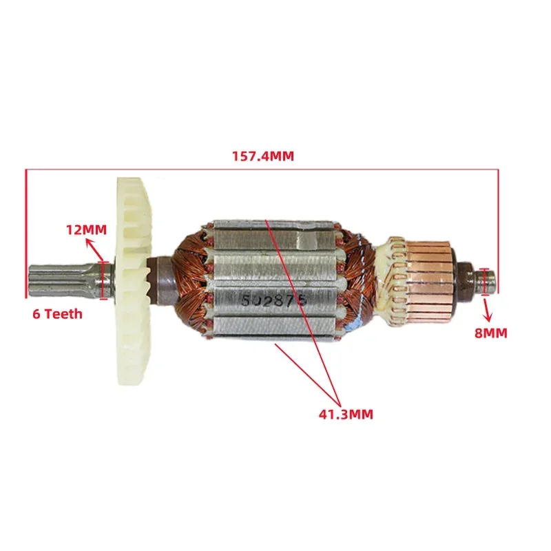 Original AC 220V 6 Teeth Rotor C213944E for HITACHI HIKOKI DH38SS DH38MS