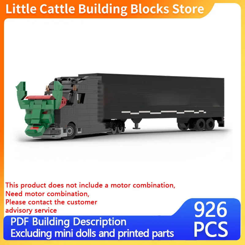 City Car Model MOC Building Bricks Heavy Dry Wall Semi Trailer Modular Technology Gifts Holiday Assemble Children Toys Suit