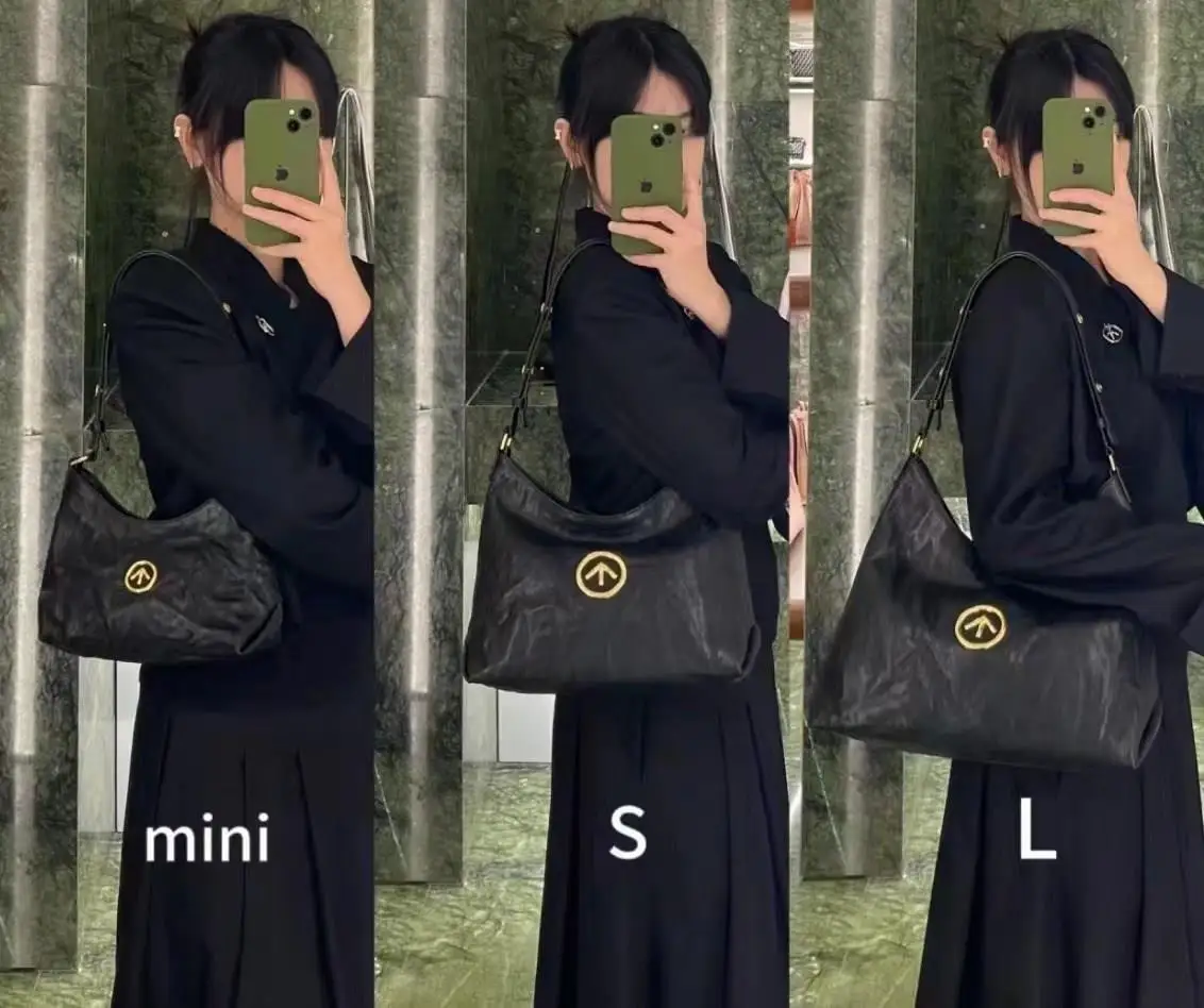 حقيبة يد جديدة من Grotto 2026 حقيبة يد محايدة للجنسين صغيرة من الحجر الأسود متجعدة حقيبة كتف كروس تحت الإبط سهم من الجلد الناعم