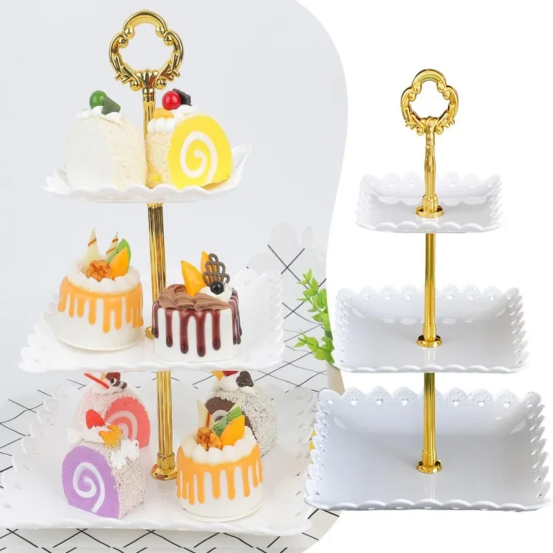 

Detachable Cake Stand Plate Wedding Birthday Party Pastry Cupcake Fruit Plate Dishes and Plates Sets Ceramic Plate Sushi Rack