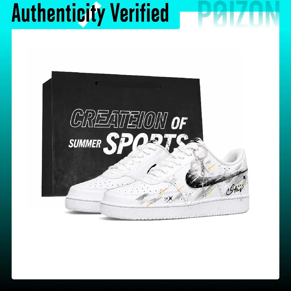 Nike Court Vision 1 Skate Shoes Men's Low-top White DH2987-100（Team2043）