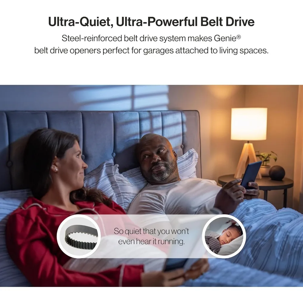 Smart Garage Door Opener StealthDrive Connect - Ultra Quiet opener, WiFi, Battery Backup - Works with Alexa & Google Home