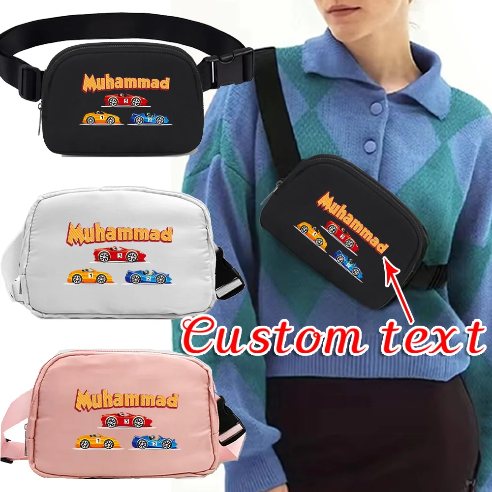 

Customized Name Waist Bag Outdoor Sports Storage Waist Bag Adjustable Strap Crossbody Bag Customized Product