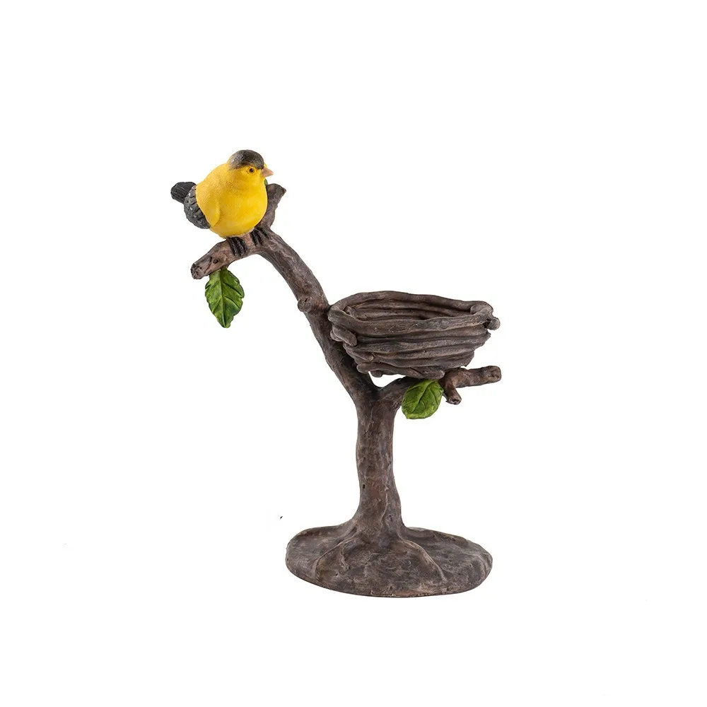 

Spring Summer Mini Bird Statue Resin Crafts Lifelike Lucky Bird Figurine Waterproof Animal Statue Crafts Table Decoration