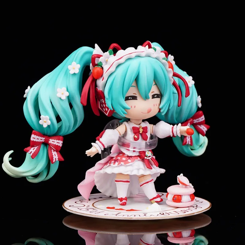 โมเดล Q ดินเหนียว Hatsune Miku 15th รุ่น Q เค้กสตรอเบอร์รี่ Morikura ดินปั้นทรงกลมสำหรับผู้ชาย